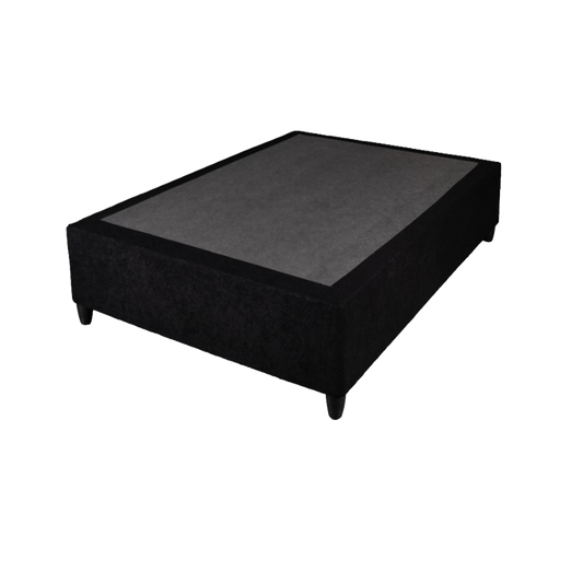 Black Suede Standard Bed Base